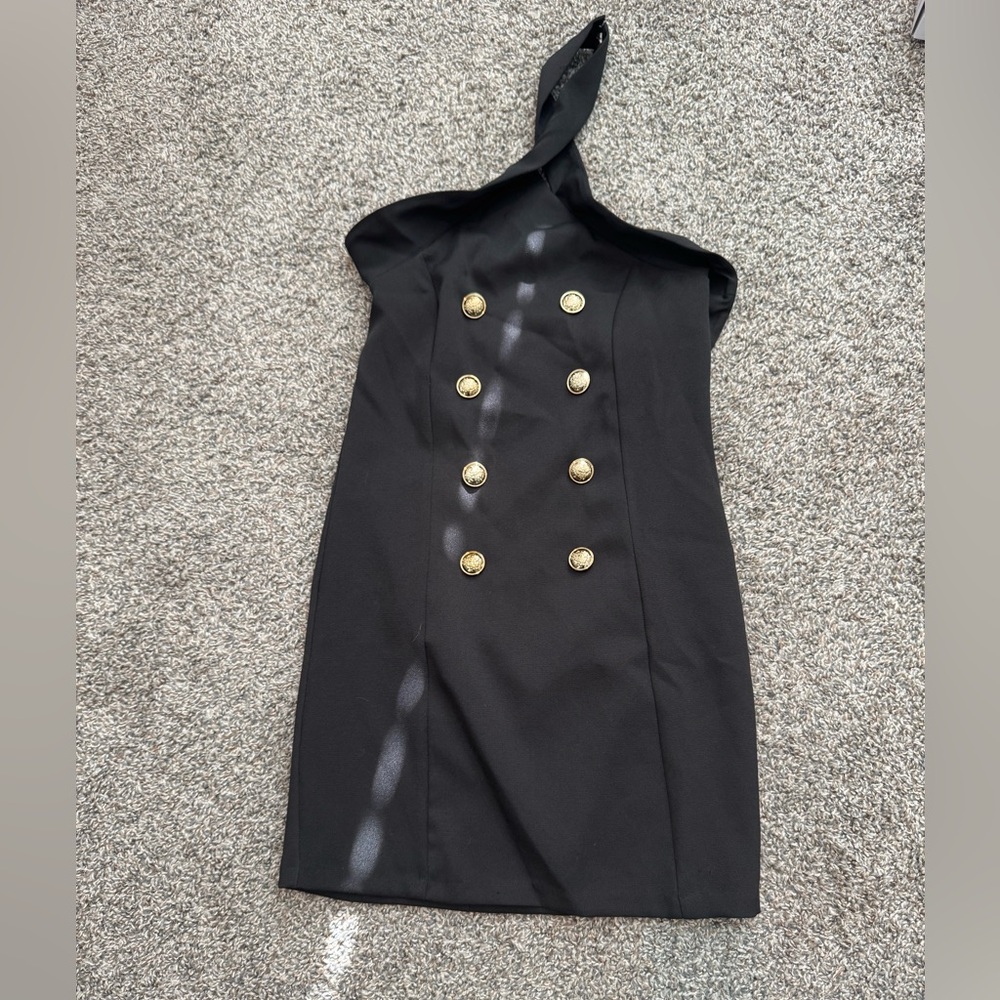 Black mini dress